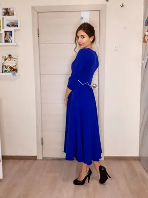Женская одежда оптом Montella | Красивое синее платье № 3396