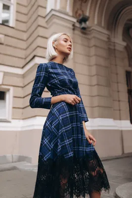 Вечернее шелковое синее платье-миди — JadFashion, акция действует до 30  октября 2025 года | LeBoutique — Коллекция брендовых вещей от JadFashion —  6506426
