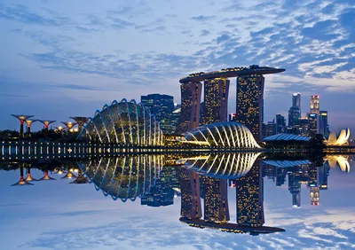 Картинки Сингапур Небо берег город