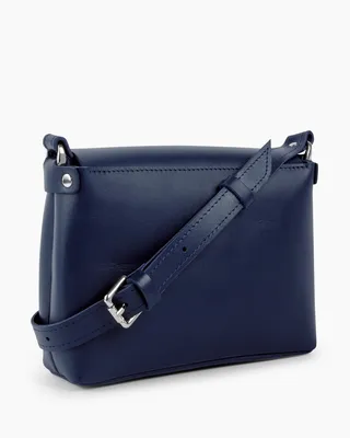 Женская кожаная сумка через плечо синяя A002 sapphire купить в  интернет-магазине Divalli