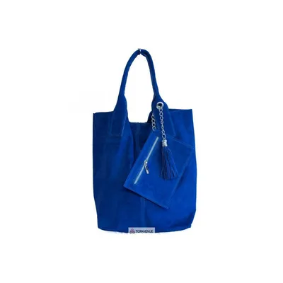 Женская замшевая сумка ARIANNA (S6813) синяя DIVAS из Италии