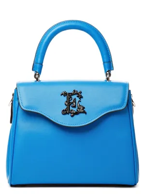 Ярко-синяя женская сумка на руку из натуральной кожи, купить в Москве -  интернет-магазин Eleganzza