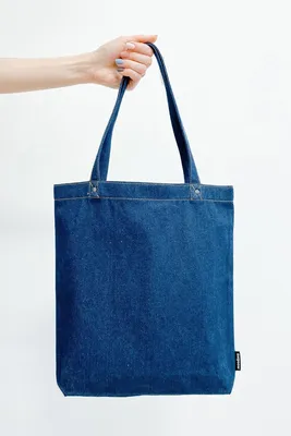Сумка-шоппер TASKE Denim, темно-синяя | Рекламные сумки с логотипом