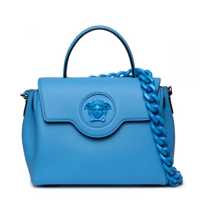 Сумка Versace LA MEDUSA голубая - 166342 - купить в интернет-магазине Сult