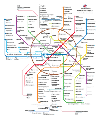 Новой схемой московского метро стала схема Лебедева