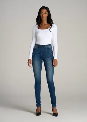 Georgia High Rise Skinny Tall Women's Jean Classic Blue – American Tall