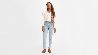 Girls Bright Blue High Waist Hallie Super Skinny Jeans | New Look