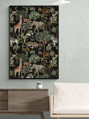 Купить Джунгли – Животные джунглей и плакаты для интерьера на разные темы с  доставкой по Москве и России в крафтовом тубусе