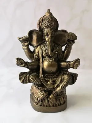 Golden Ganesha Статуя Будда Слон Бог Скульптура Ганеша Статуэтки Смола  Ремесло Домашнее Садовое Цветочное Украшение Будды Статуи От 817 руб. |  DHgate