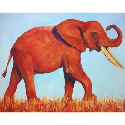 Купить картину Красный слон в Москве от художника Горелкина Надежда