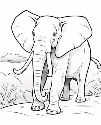Слона рисунок фото