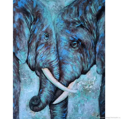 Картина Два слона в интерьер – заказать на Ярмарке Мастеров – SWWTGRU |  Картины, Санкт-Петербург