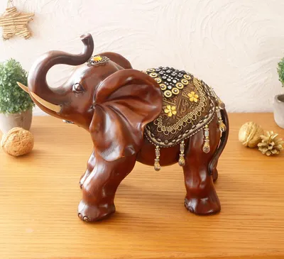 Купить Фигура слона с украшениями, хобот вверх 25см Гранд Презент H2622-3D,  цена 1292 грн — Prom.ua (ID#1628851060)