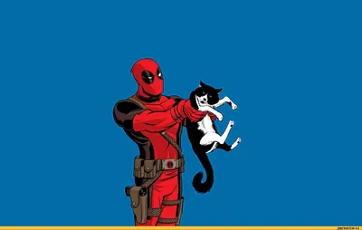 Deadpool (Дэдпул, Уэйд Уилсон) :: wallpaper :: котэ (прикольные картинки с  кошками) :: art (арт) / смешные картинки и другие приколы: комиксы, гиф  анимация, видео, лучший интеллектуальный юмор.