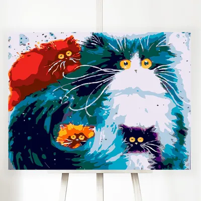 Картина по номерам Смешные Коты 30х40 см в Твери – купить по низкой цене в  интернет-магазине Леруа Мерлен