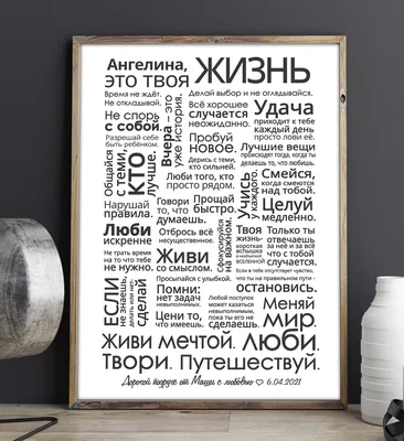 Купить Подарок со смыслом - ИМЕННОЙ постер-мотиватор [Текст меняется по  желанию], цена 258 грн — Prom.ua (ID#1396188529)