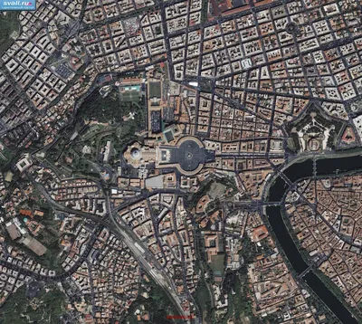 карты : Рим, Ватикан - вид со спутника. Италия. | Италия | Туристический  портал Svali.RU