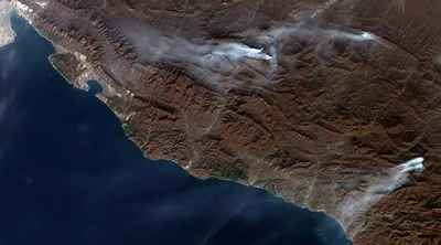 Фото со спутника. Как горит лес на Кубани