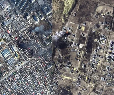 Мариуполь и Мощун сегодня - спутниковые снимки Maxar 15.03.2022 - Телеграф