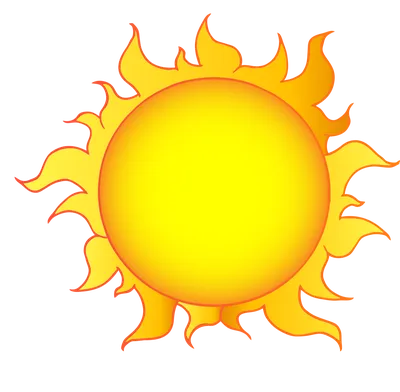 Картинка солнце на прозрачном фоне - Солнце - Картинки PNG - Галерейка