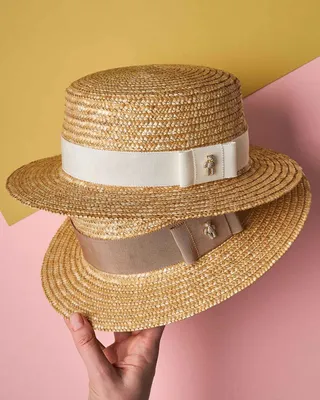 Соломенная шляпа-канотье с мишкой - купить по выгодной цене | SKAZKA LOVERS