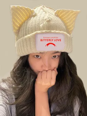Женская зимняя шапка, сезон осень 2023, головной убор, толстые теплые шапки  для девочек, облегающие шапки, корейские женские модные шапки в стиле  хип-хоп | AliExpress