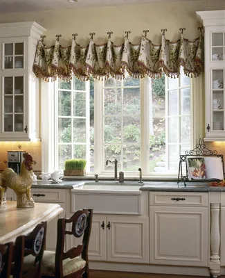 Современный короткие шторы на кухню фото