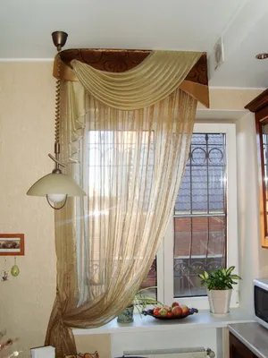 Кухонные шторы в современном стиле для маленькой кухни фото — Блог о  строительстве и ремонте
