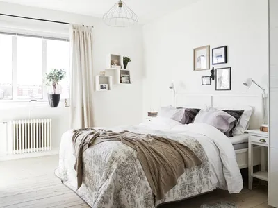 Интерьер спальни в скандинавском стиле, фото – Rehouz