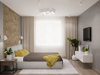 Спальня 15.1 м², Скандинавский стиль: купить готовый дизайн-проект спальни  в стиле \