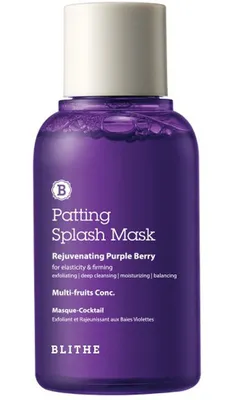 Купить Сплэш-маска омолаживающая «Омолаживающие ягоды» Rejuvenating Purple  Berry, 70 мл Blithe Patting Splash: цена и отзывы - Средства против  старения кожи - Центр Здоровья Кожи