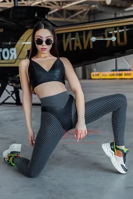 Бесшовные леггинсы для спорта LEGGINGS (черный) Giulia