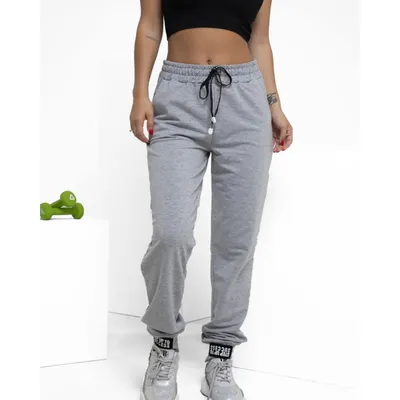 Серые спортивные штаны с манжетами - 12247_серый - цена, фото, описания,  отзывы покупателей | Krasota-ua.com