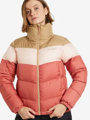 Куртка утепленная женская Columbia Puffect Color Blocked Jacket  темно-коралловый цвет — купить за 6749 руб. со скидкой 50 %, отзывы в  интернет-магазине Спортмастер