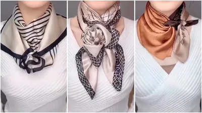 How to tie a scarf around your neck - 11 ways. How beautiful to tie a  scarf. - YouTube