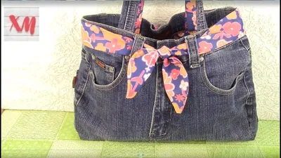 Шью СУМКУ из старых ДЖИНСОВ/ Denim bag DIY. ХоббиМаркет - YouTube