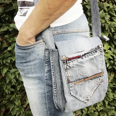 DENIM BAG BY OWN HANDS. WOVEN DENIM BAG - YouTube