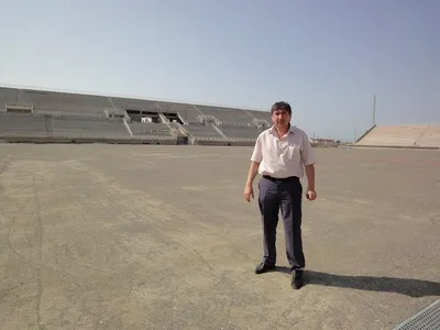 Реконструкция стадиона Хазар в Каспийске. Фотоотчет и видео - 21 Серпня  2011 - Стадіонні новини - арени та стадіони світу