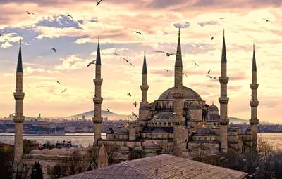 Обои город, панорама, турция, Istanbul, мечеть султанахмет, turkey, стамбул  картинки на рабочий стол, раздел город - скачать