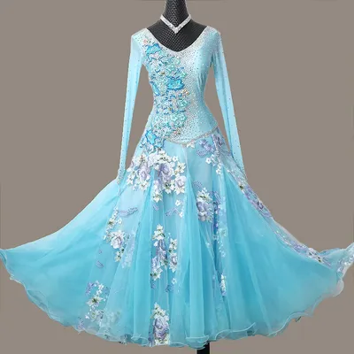 Платья для бальных танцев женские, стандарт платья для конкурса бальных  танцев, MD 609-1 | AliExpress