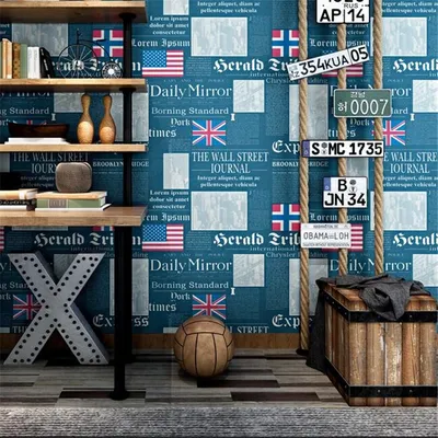 Wellyu обои английские буквы ретро ностальгические модные магазин украшения  магазин одежды исследование старые газетные обои | AliExpress