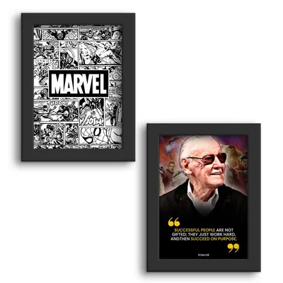 DmcreativityCraft Stan Lee Comics Плакат с рамкой Плакаты Marvel для настенных обоев в рамке с 1 дюймом