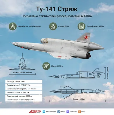 Беспилотник Ту-141 «Стриж». Инфографика | Армия | Общество | Аргументы и  Факты