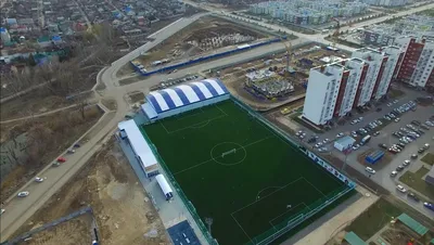 Аренда автокранов для строительства стадиона в Волгограде.