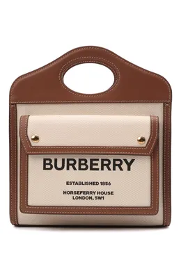 Medium London Tote in Briar brown/black, Vintage Check | Burberry® Official