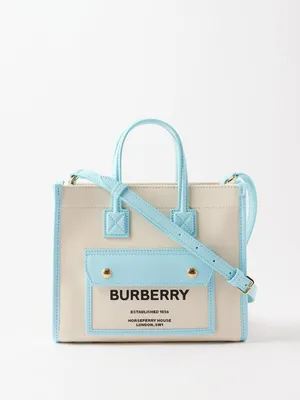 BURBERRY: Elizabeth bag in coated cotton blend - Brown | Burberry mini bag  8069657 online at GIGLIO.COM