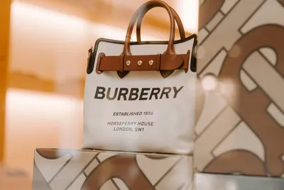 Blue Freya mini canvas and leather tote bag | Burberry | MATCHES UK