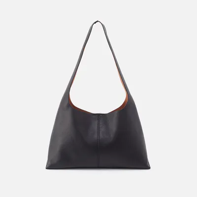 Joni Shoulder Bag in Veg Tanned Leather - Black – HOBO