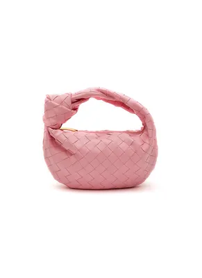 BOTTEGA VENETA | MINI 'JODIE' INTRECCIATO NAPPA LEATHER HOBO BAG | PINK |  Women | Lane Crawford