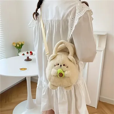 LA TALUS Women Cute Rabbit Ears Faux Fur Crossbody Chain Shoulder Bag Pouch  Purse Handbag style D One Size - Walmart.com